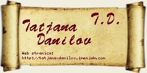 Tatjana Danilov vizit kartica
